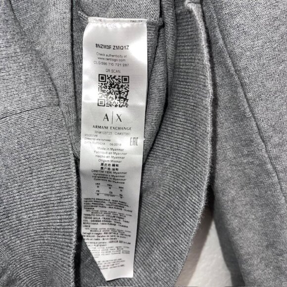 Armani Exchange Jacket Track Jacket Gray M Medium - Picture 6 of 8